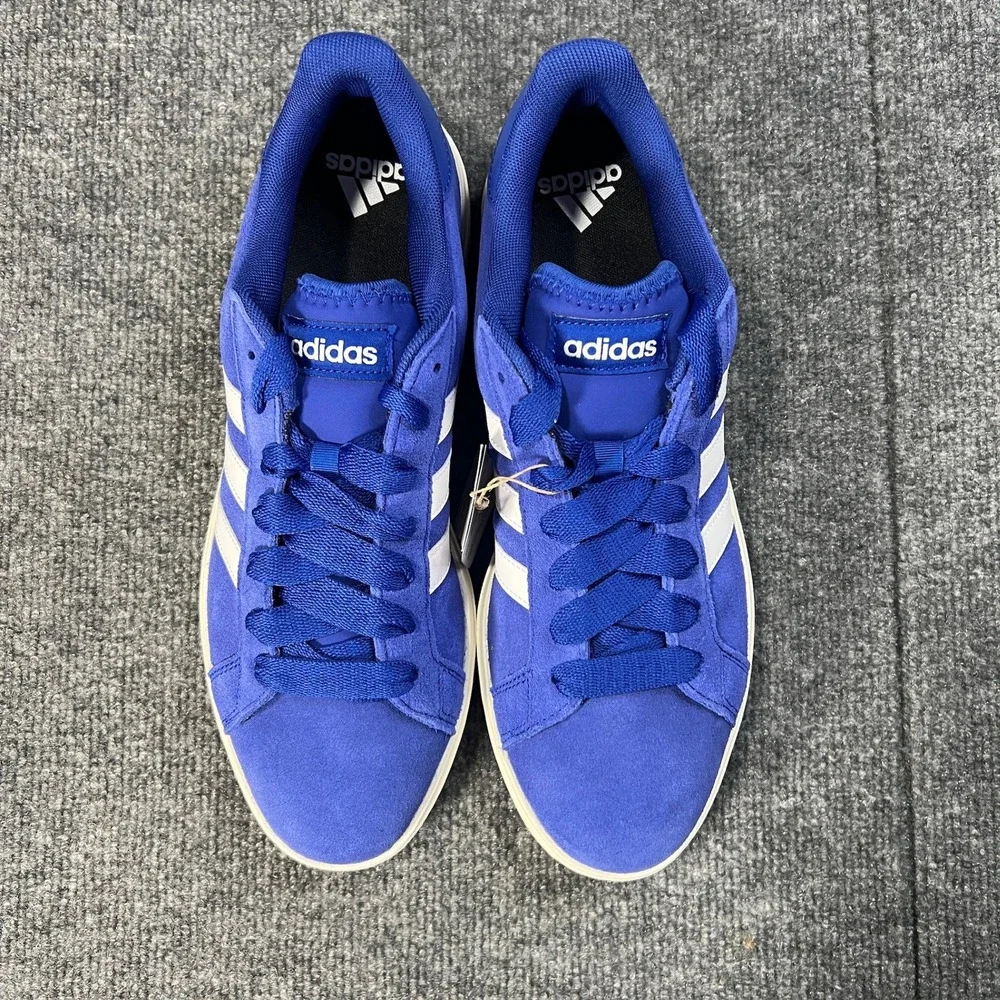NEW Adidas Grand Court Base 00s Mens 11.5 Blue White Suede Shoes Sneakers IH1039